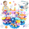 INKLAB Birthday Gifts for 3 4 5 6 7 Years Old Toddlers Girls Boys - 136PCS Marine Life Building Stacking Toys with Carry Box | S