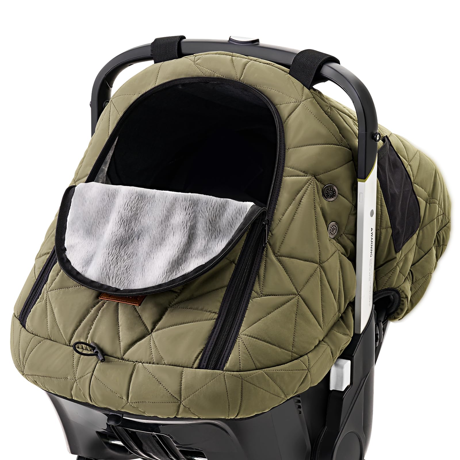 Baby Car Seat Cover Winter: Sprouterie Car Seat Cover Baby - Infant Carseat Canopy Waterproof For Cold Weather Zipper Flap Windp