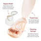 Munchkin Flow Nipple Shield + With See-Thru Channel To Watch Milk Flow - Nurse Confidently And Meet Your Breastfeeding Goals - 2