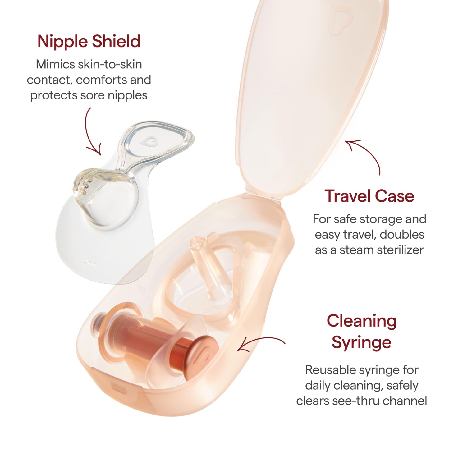 Munchkin Flow Nipple Shield + With See-Thru Channel To Watch Milk Flow - Nurse Confidently And Meet Your Breastfeeding Goals - 2