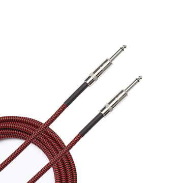 Daddario Guitar Cable - Guitar Lead - Instrument Cable - Guitar Accessories - Braided Cable - 20 Feet762 Meters - Red - 1 Pack