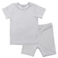 Avauma Newborn Baby Little Boys Girls Snug-Fit Pajamas Summer Short Sets Pjs Kids Clothes (Sgray)