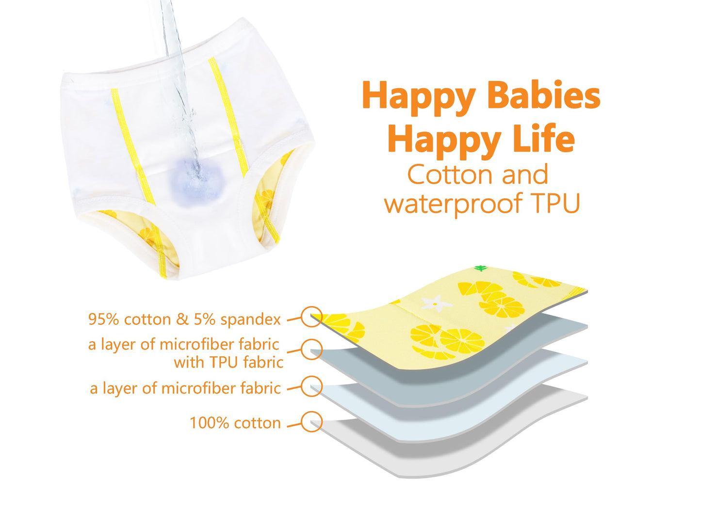 Alvababy Potty Training Pants Cotton Toddler Infant Baby Toilet Training Pants Absorbent Reusable Girls 3 Years Old Floral 4 Yea