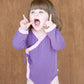 Baby Soy All-Natural Kimono Bodysuit, Eggplant, 6-12 Months