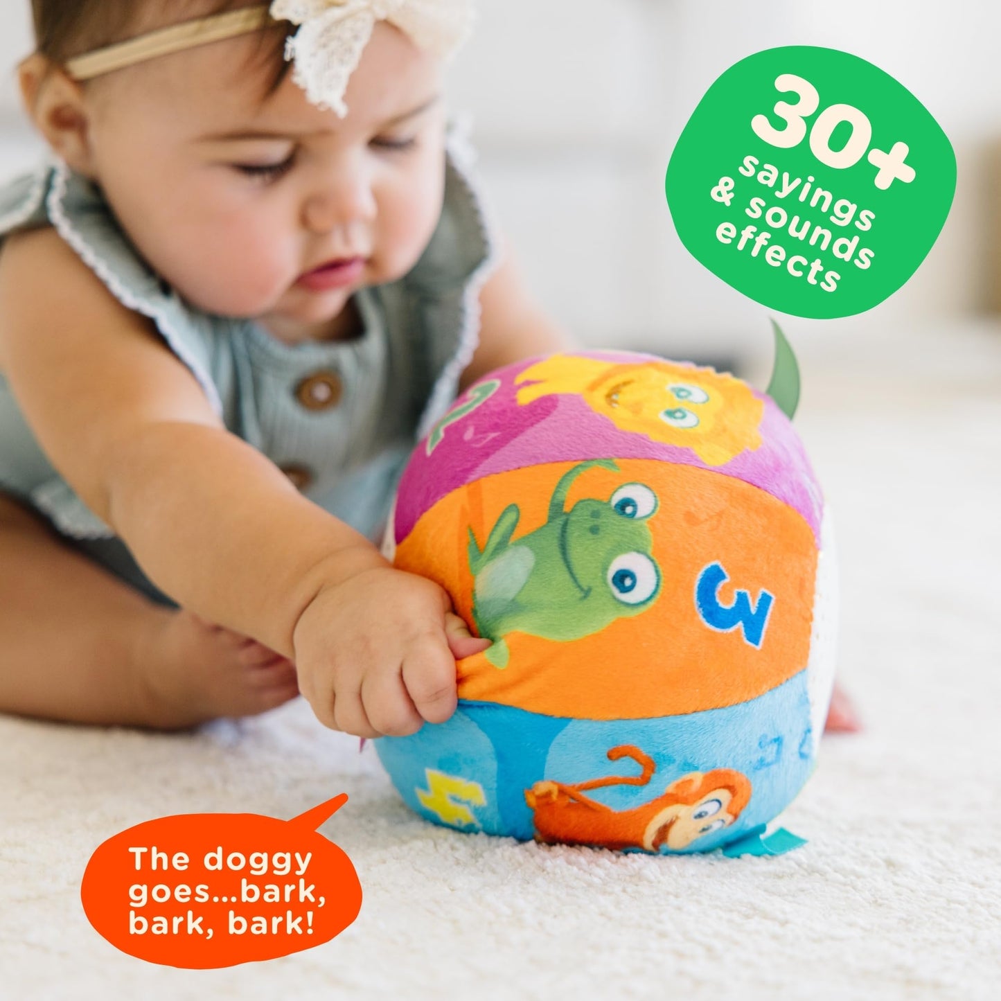 Move2Play, Hilariously Interactive Baby Ball with Music & Sound Effects | 1st Birthday Gift | Toddler Toy for Boys & Girls | Ind