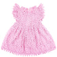 Bgfks Baby Girl Tutu Dress Elegant Lace Pom Pom Flutter Sleeve With Flower Headband Set(Pink,18 Months)