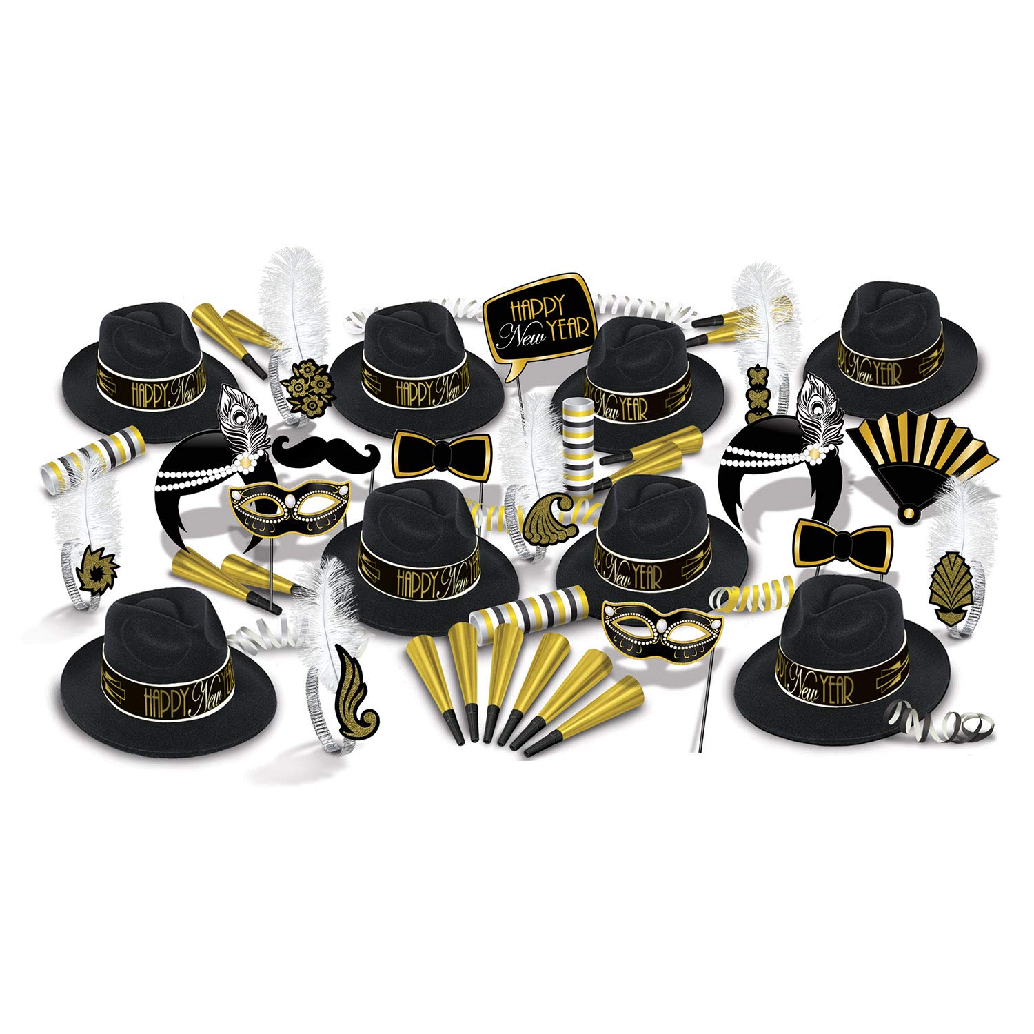 Beistle 80205-50 Roaring 20'S New Year Party Assortment For 50