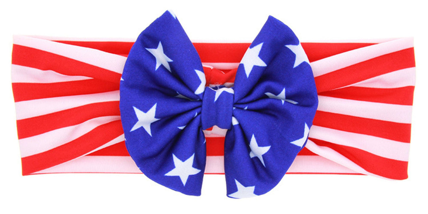 Patiky Baby Toddler Headband Stripe Stars Hair Band Accessories Headwear For 4Th Of July Ts05 (Bowknot)