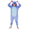 Halloween Christmas Unisex Kids Flannel Cosplay Onesie Costume Outfit Suit For Girls And Boys (Stitch, 10 Years)