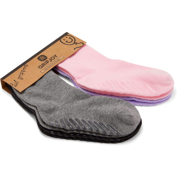 Gripjoy Toddler Socks With Grippers - Non Slip Socks For Toddlers - Toddler Socks Boys 2T-3T - Girls 4T-5T - 4 Pairs