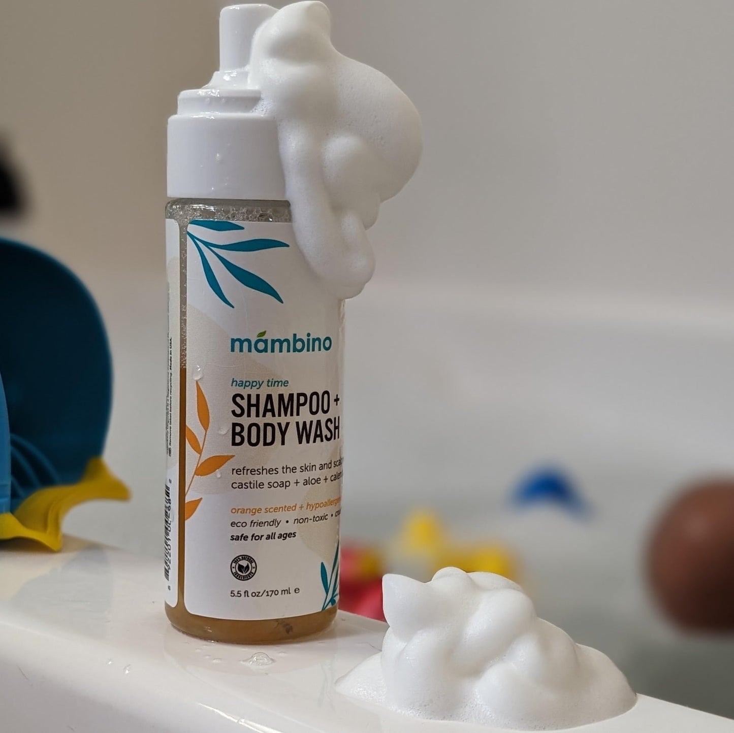 Mambino Organics Soothe Me Shampoo & Body Wash For Kids - Hypoallergenic, Plant-Based, Eco-Friendly Body And Hair Cleanser For S