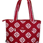 Sazybee 3 Piece Diaper Tote Bag Set - Custom Embroidery Available (Monogrammed Burgundy Medallions)