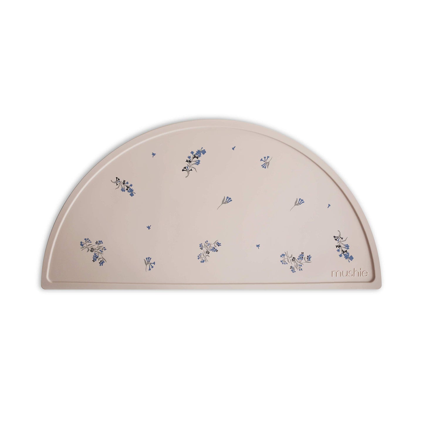 Mushie Silicone Placemat For Kids  Bpa-Free Non-Slip Design (Lilac Flowers)