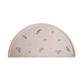 Mushie Silicone Placemat For Kids  Bpa-Free Non-Slip Design (Lilac Flowers)