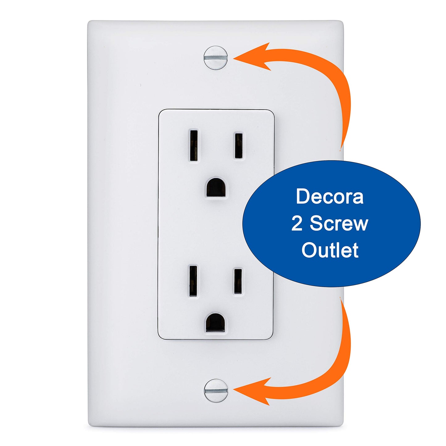 6-Pack Safety Innovations Self-Closing (2 Screw) Decora Outlet Covers- An Alternative To Wall Socket Plugs For Child Proofing Ou