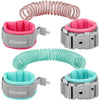Blisstime Toddler Leash, 2 Pack Kid Leash Anti Lost Wrist Link With Key Lock Baby Leash Harness For Toddler (Mint Green+Pink)