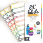Bottle Labels, Write-On, Waterproof Labels, Self-Laminating For Baby Bottles For Daycare, Dishwasher-Safe (Variety Set Of 3)