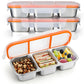 Juome Stainless Steel Snack Containers (3 Pack 3 Compartment)
