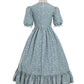 Nuoqi Pioneer Dresses For Girls Prairie Girl Dress Colonial Girl Costume 6-7, Blue