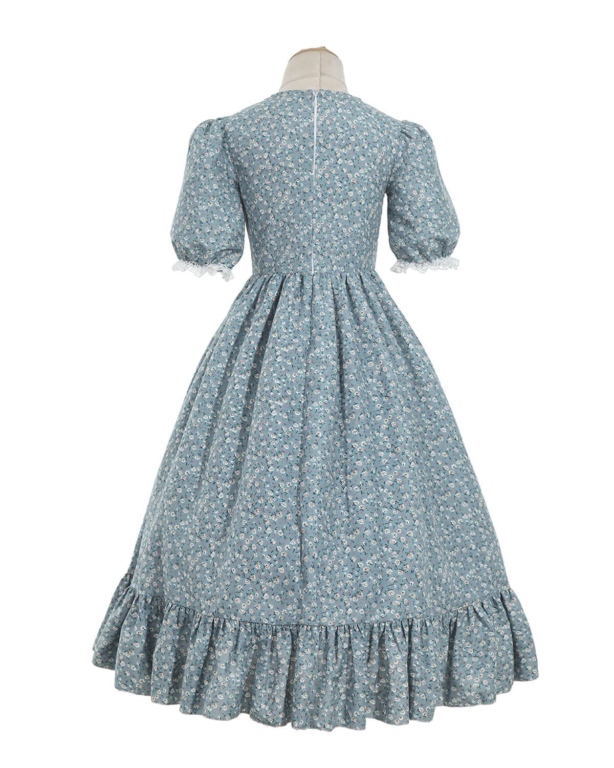 Nuoqi Pioneer Dresses For Girls Prairie Girl Dress Colonial Girl Costume 8-9, Blue