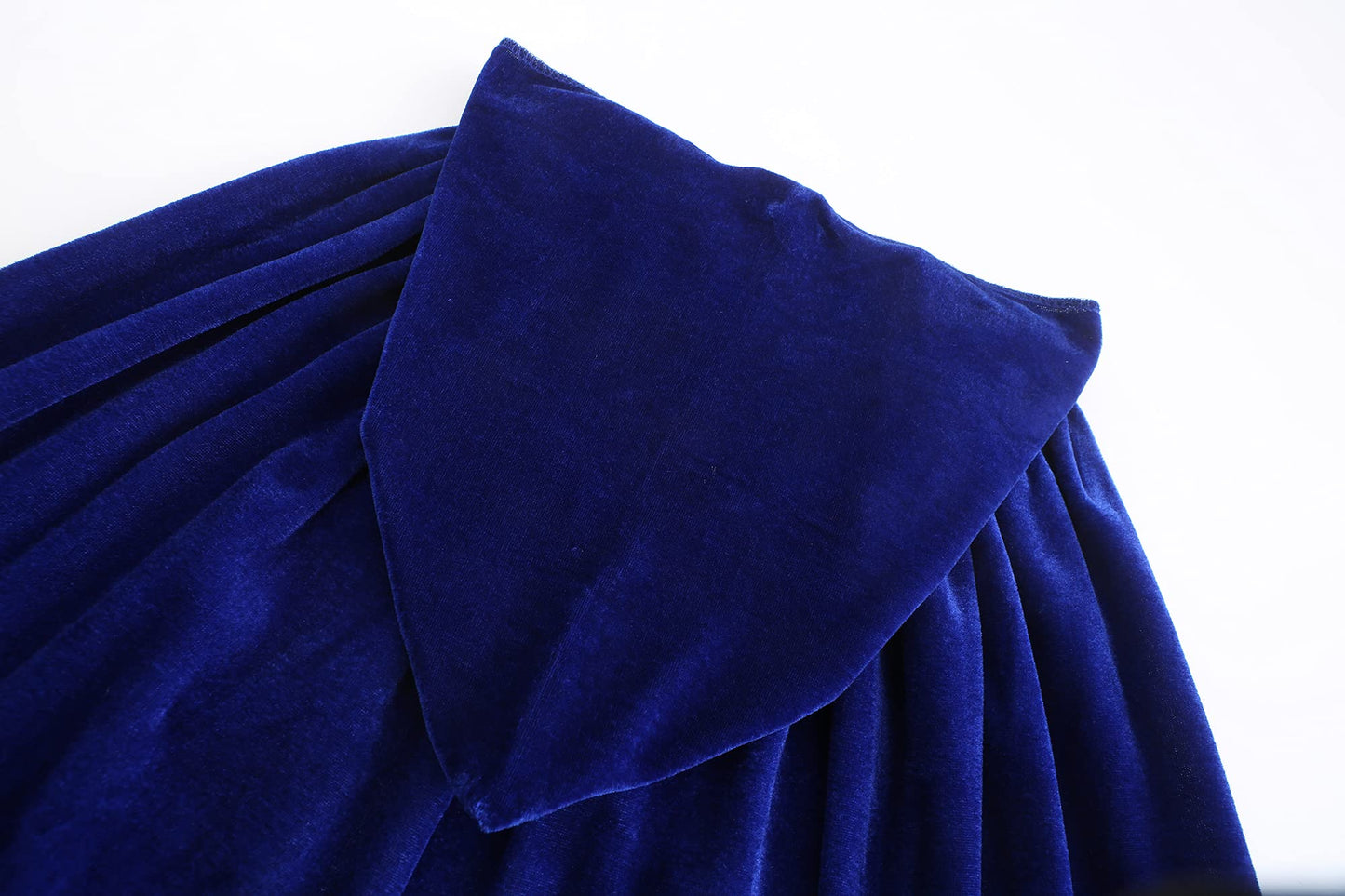 Knelor Kids Hooded Velvet Cloak Robe Halloween Cosutme Cape Fancy Cosplay Costumes 3 To 16 Years (S/Age 3-4, Blue)