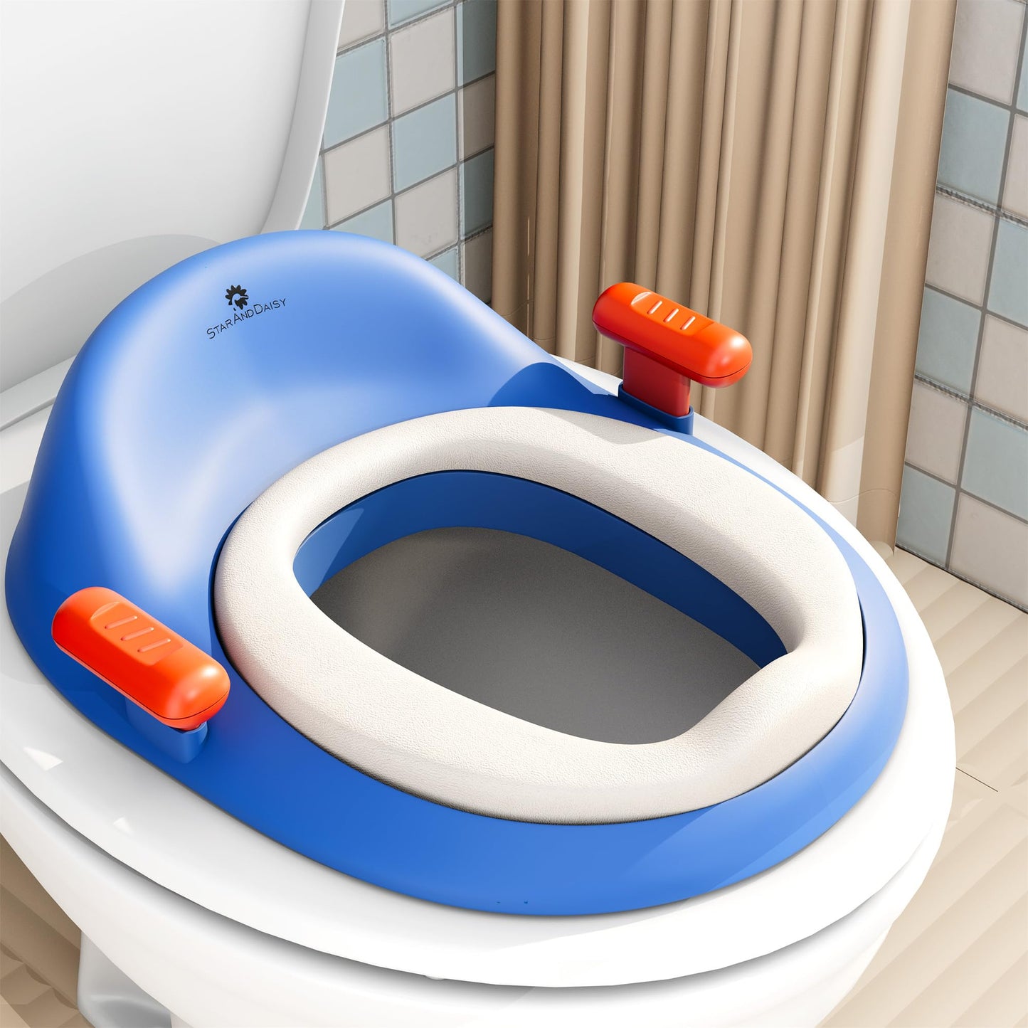 Staranddaisy Potty Training Seat  Potty Seat For Kids 15 Years/Baby Potty Seat With Soft Cushion, Splash Guard, Easy To Clean/