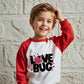 Xfsjgna Valentines Day Sweatshirts Kids 7T Boys Girls Valentine'S Ladybug Heart Graphic Raglan Shirt Toddler Long Sleeve Tops Re