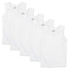 Honestbaby Multipack Sleeveless Muscle T-Shirts 100% Organic Cotton For Infant Baby And Toddler Boys, Girls, 10-Pack Bright Whit