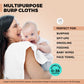 Kiddystar 5-Pack Organic Cotton Burp Cloths - Ultra-Absorbent, Soft & Large (21   X10   ) - Perfect For Spit-Up & Drooling