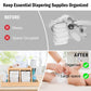 Busidhji Diaper Caddy Organizer, Changing Table Organizer, Wooden Diaper Organizer For Nursery, Baby Diaper Storage Organizer Wi
