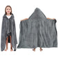 Hiturbo Kids Hooded Fleece Towel: Soft Plush Pool Beach Towel Wrap - 50'X30' Toddler Bath Blanket For Boys Girls 3-12 Years (G