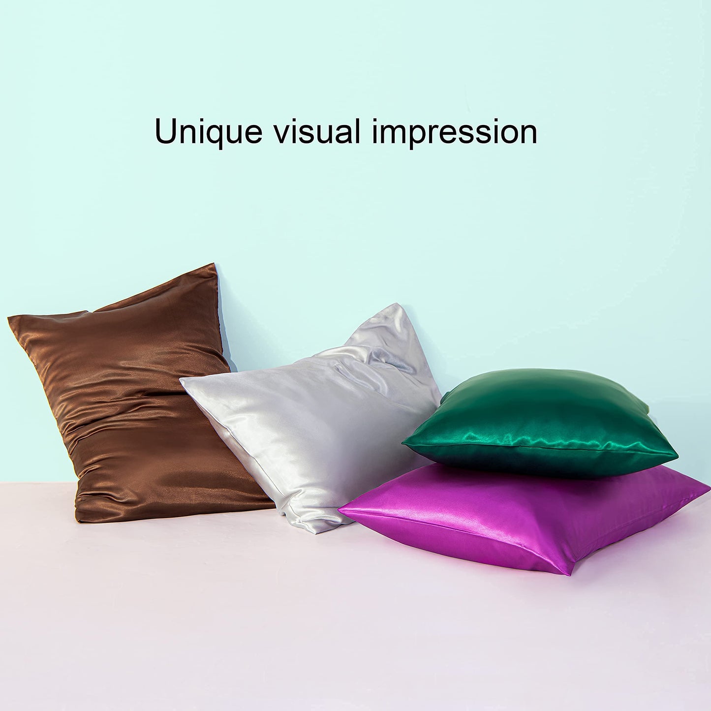 Flxxie 2 Pack Satin Toddler Pillowcases For Skin And Hair, 14X20 Inches, Silky Soft Envelope Closure Kids Travel Pillow Cases Co