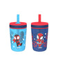 Zak Designs Marvel Spider-Man Kelso Toddler Cups for Travel or at Home, 15oz 2-Pack Durable Plastic Sippy Cups with Leak-Proof D