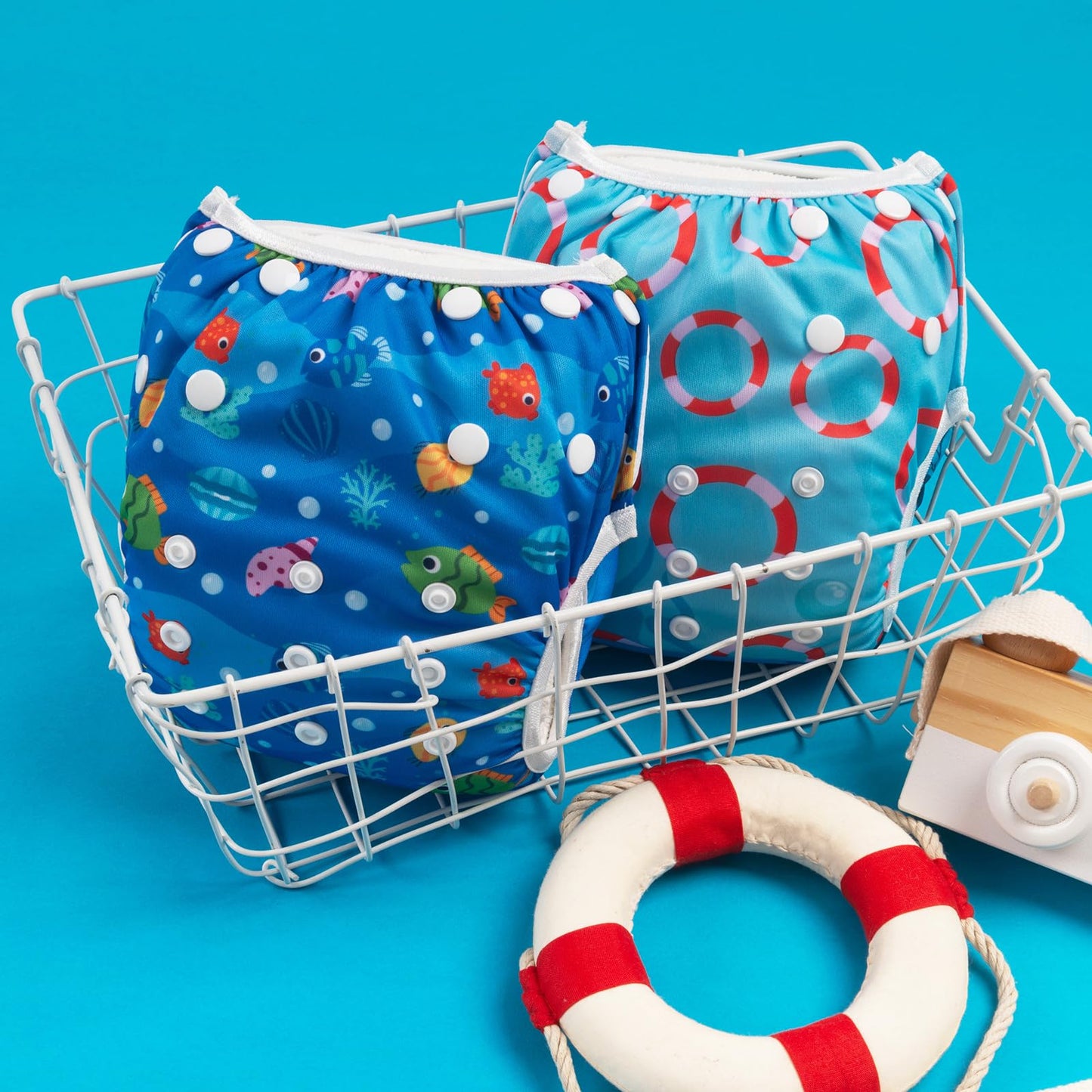 Alvababy Swim Diapers 3Pcs Baby & Toddler Snap One Size Reusable Adjustable Baby Boy 3Swy35