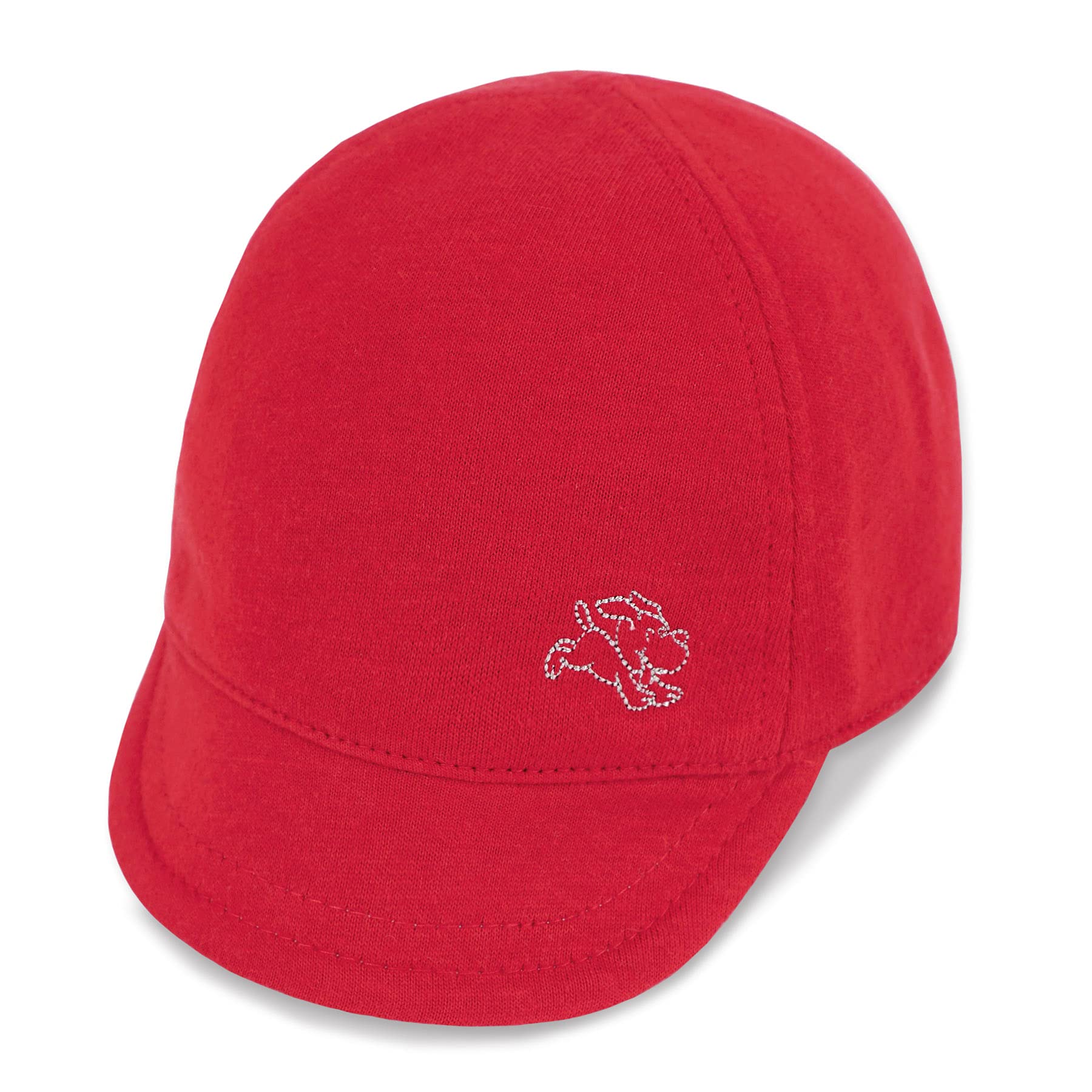 Keepersheep Baby Reversible Baseball Cap?Infant Sun Hat, Shell Embroidery Cotton (Red-New Size, 6-12 Months)