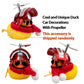 wonuu Rubber Duck Car Decorations Cute Yellow Duck Car Dashboard Ornaments with Propeller (Y-Snow Flake)