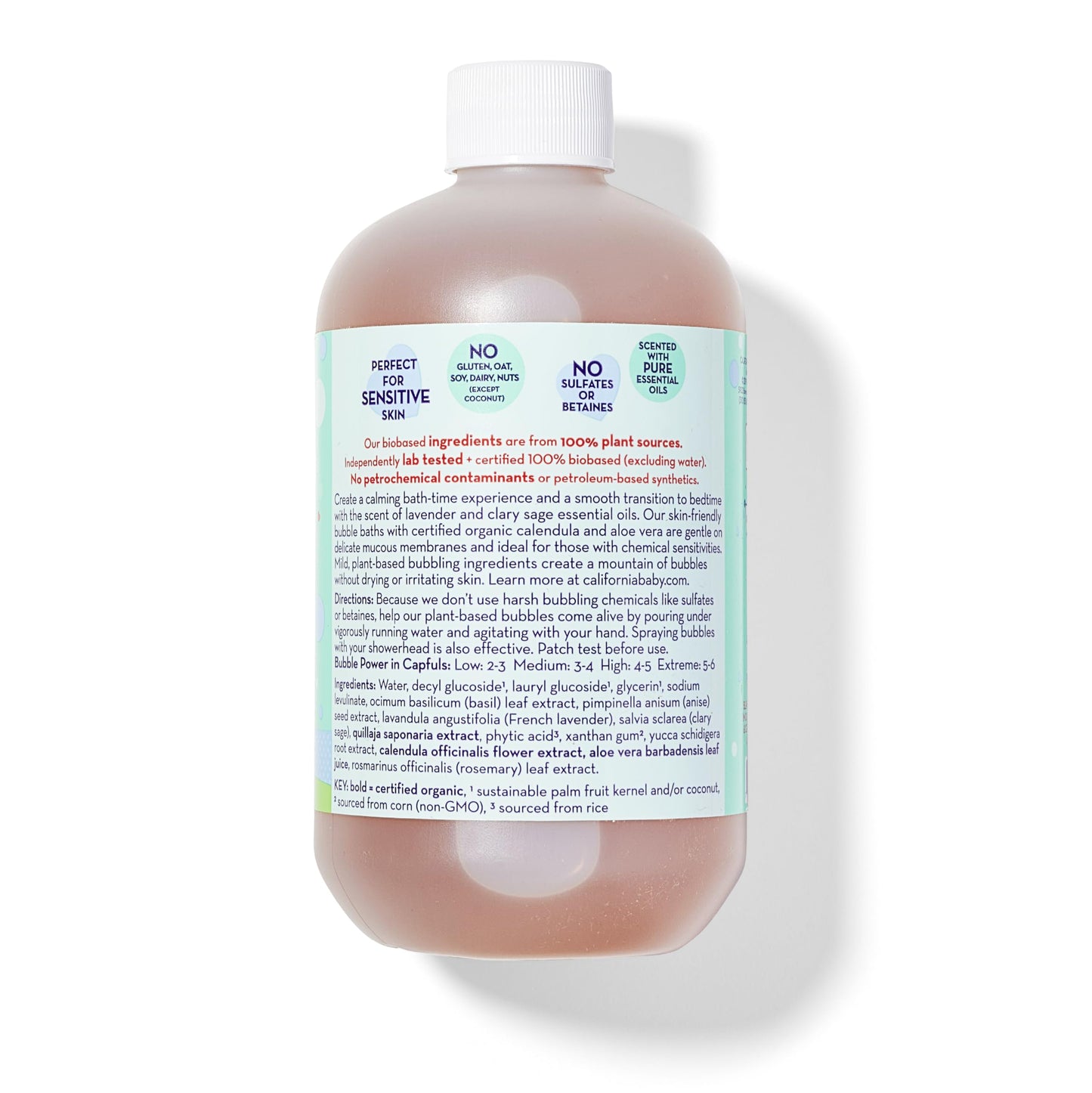 California Baby Calming Bubble Bath - Calming Scent Of Lavender & Clary Sage Essential Oils, Perfect Before Bedtime, 100% Plant-