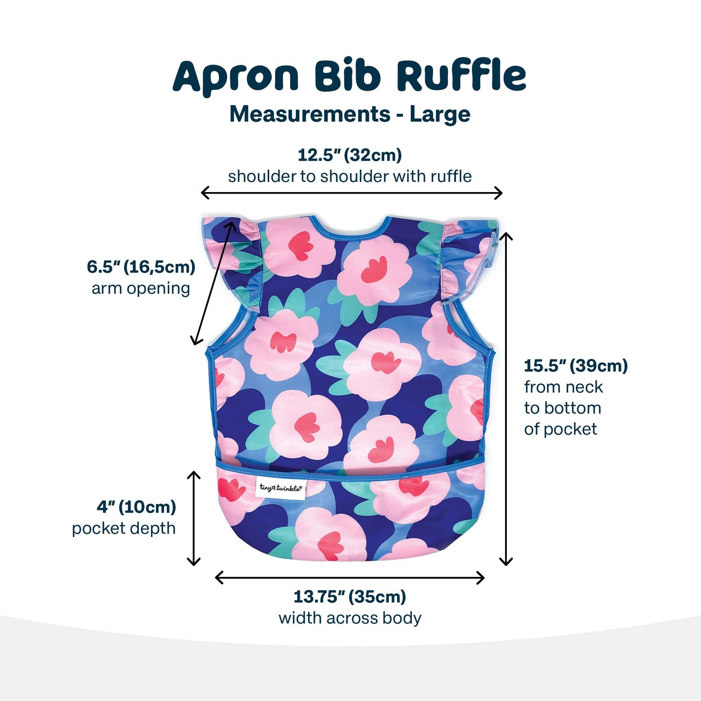 Tiny Twinkle Baby Food Bibs, Mess Proof, Waterproof, Machine Washable, Pvc, Bpa & Phthalate Free - Great Travel Apron For Baby E