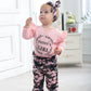 Xuanhao 12-18 Month Girl Clothes Baby Girl Clothes Fall Winter Cute 3Pcs Long Sleeve Pant Sets Ruffle Tops Camouflage Pants Baby