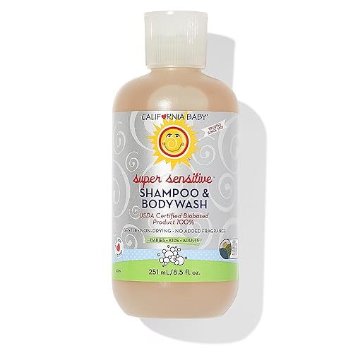 California Baby Super Sensitive Body Wash And Shampoo  For Newborns And Adults With Sensitive Skin  100% Plant-Based (Usda Certi