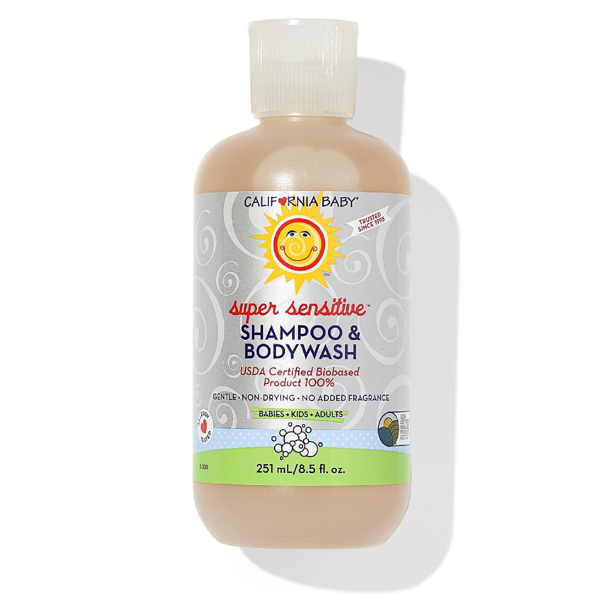 California Baby Super Sensitive Body Wash And Shampoo  For Newborns And Adults With Sensitive Skin  100% Plant-Based (Usda Certi