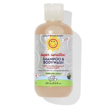 California Baby Super Sensitive Body Wash And Shampoo  For Newborns And Adults With Sensitive Skin  100% Plant-Based (Usda Certi