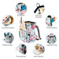 Litbear Diaper Bag Backpack, Large Capacity Multifunction Nappy Bags, Waterproof Baby Bag Floral Insulated Sturdy Travel Materni