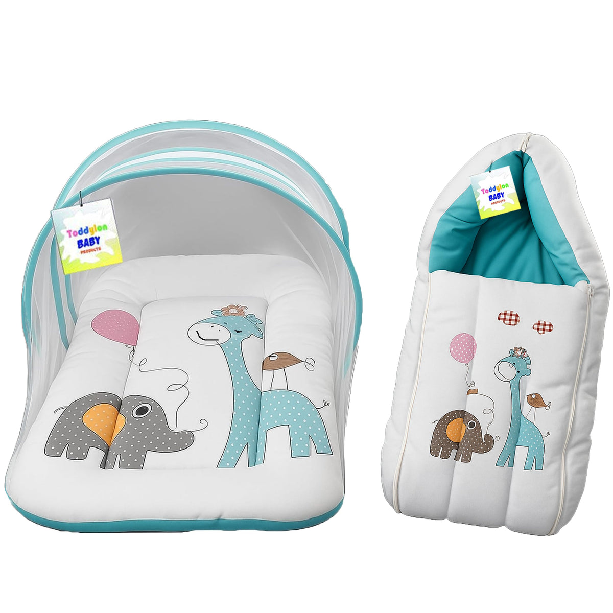 Toddylon Baby Bedding Set New Born Baby Carry Bag | Newborns Mattress | Mosquito Net Insect Protector Infants Carry Bed (06 Mon