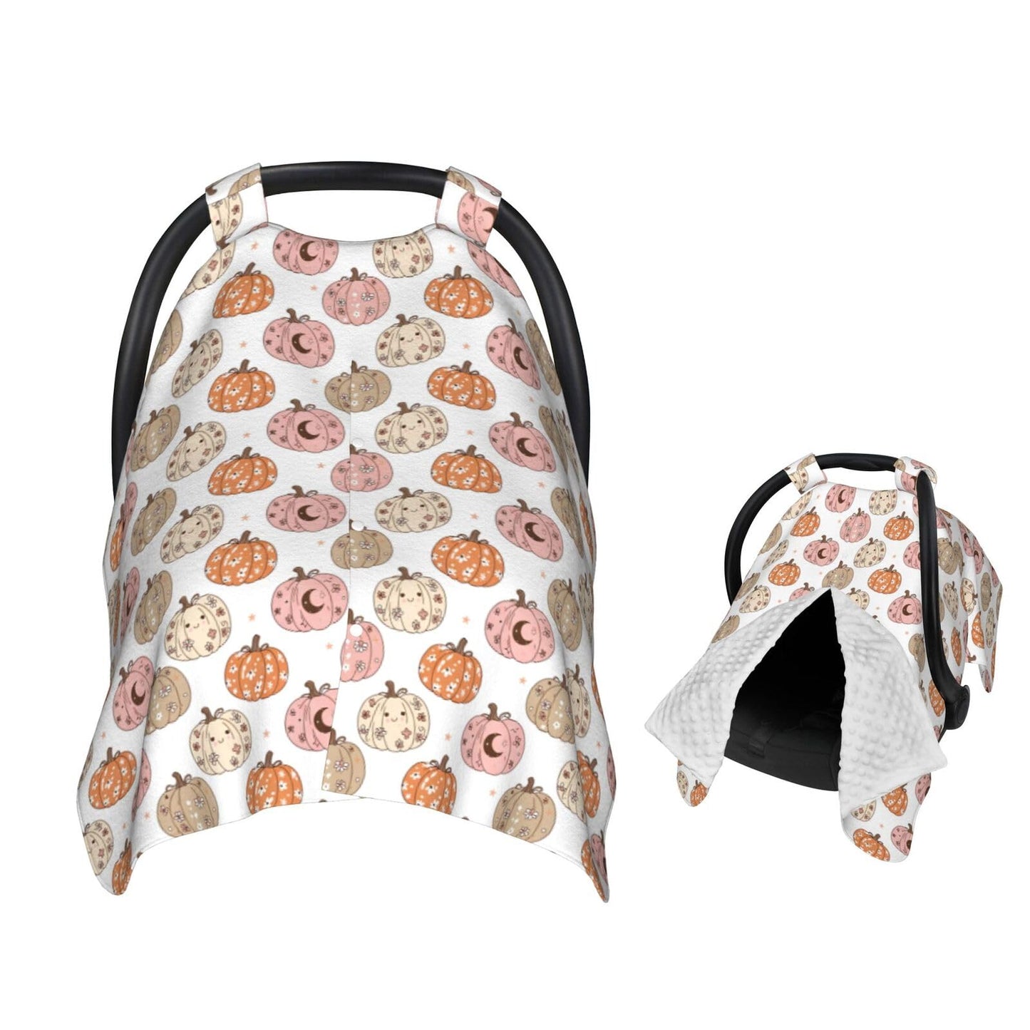 Muishi Pumpkins and Bats Baby Car Seat Canopy Nursing Cover for Newborn Car Seat Breastfeeding Covers Blanket Newborn Shower Gif