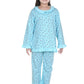 Kushi Lifestyle Stylish Baby Girls Floral Print Hosiery Cotton Top & Pyjama Set (Blue)