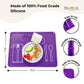 Chamos Silicone Placemats For Toddlers And Kids - Montessori Placemat - Non-Slip - Single (Purple)
