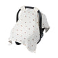 Meracorallo Muslin Baby Car Seat Cover, 100% Cotton Infant Carrier Cover, Lightweight Breathable Soft Carseat Canopy for Baby Bo