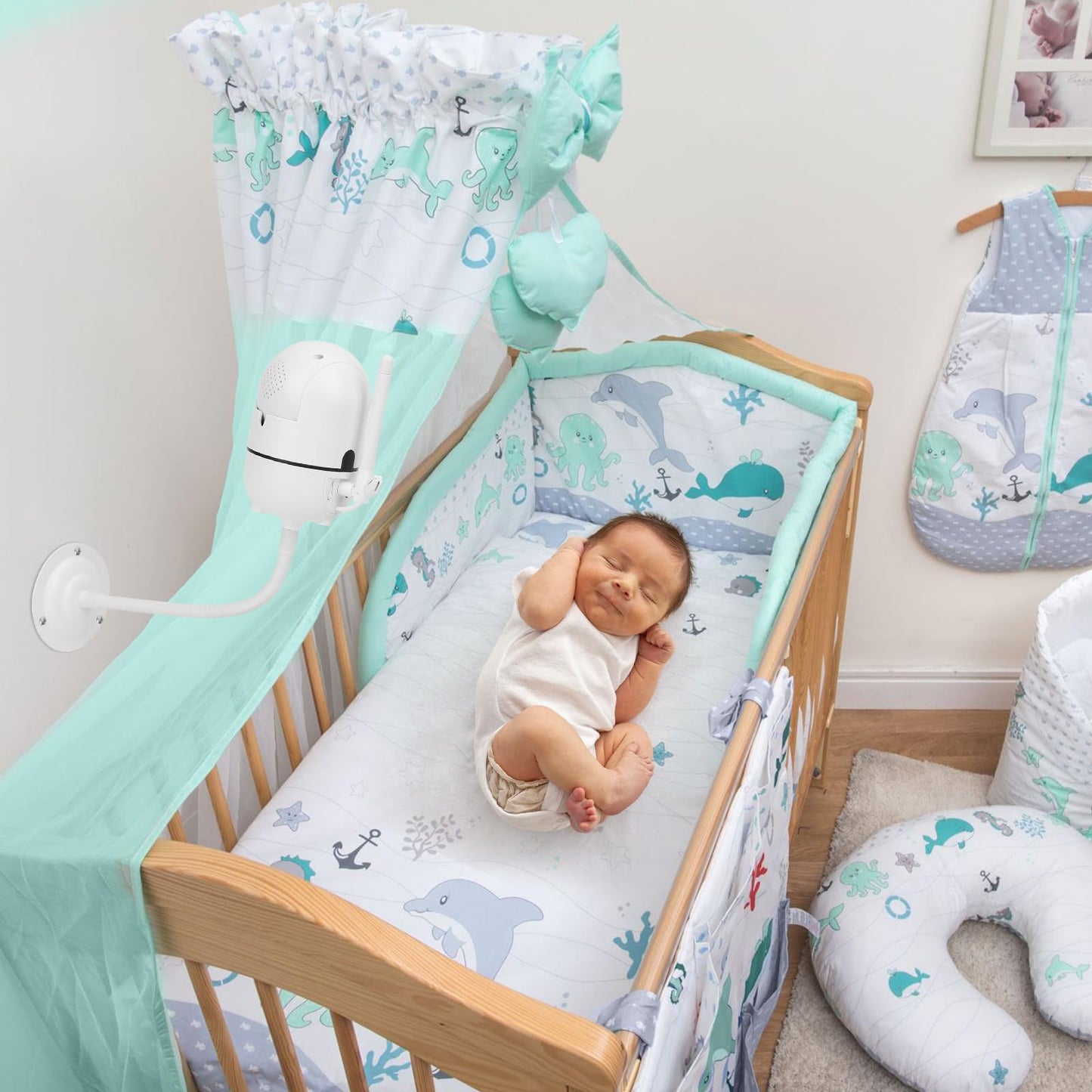 Baby Monitor Wall Mount Holder Compatible With Hellobaby Hb65/Hb6550/Hb6339/Hb6558/Hb66/Hb248,Anmeate Sm935E/Sm650,Bonoch,Childs
