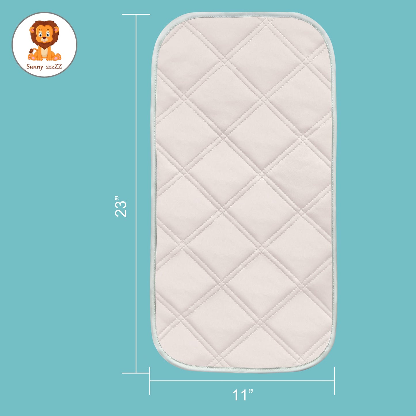 Sunny zzzZZ 6 Pack Baby Waterproof Changing Pad Liners - Quilted Thicker Ultra Soft Changing Table Cover Liners - Durable & Easy